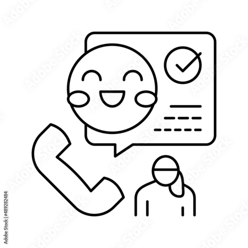 on-call babysitter line icon vector illustration