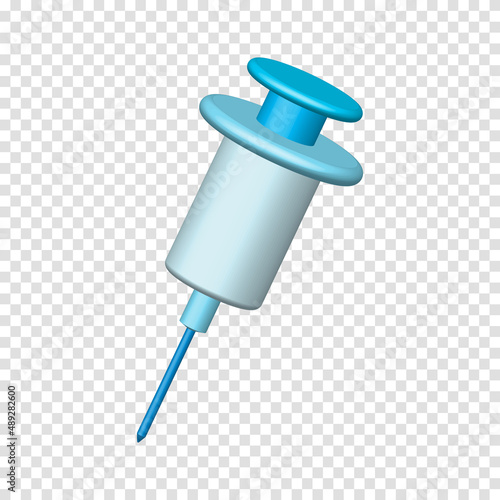 3d Syringe for vaccine vaccination injection flu shot Vaccination icon with Medical equipment