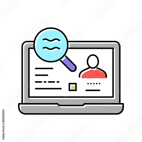 checking status allowance color icon vector illustration