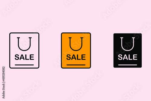 shopping bag icons  symbol vector elements for infographic web