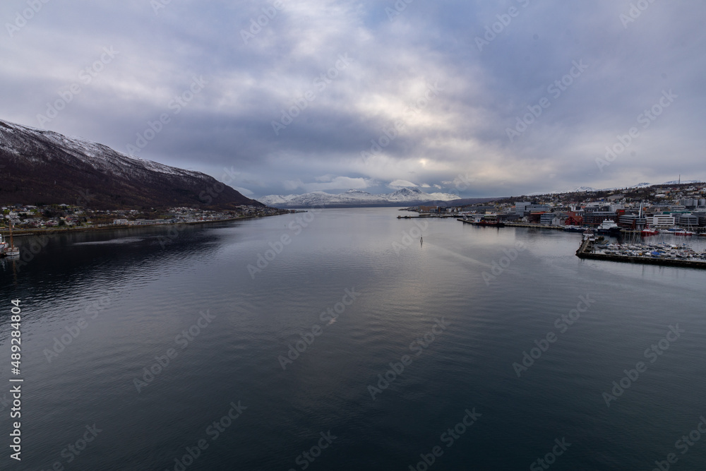 View over Tromso in the northern Norway