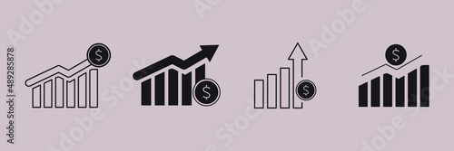 Business graph icons  symbol vector elements for infographic web
