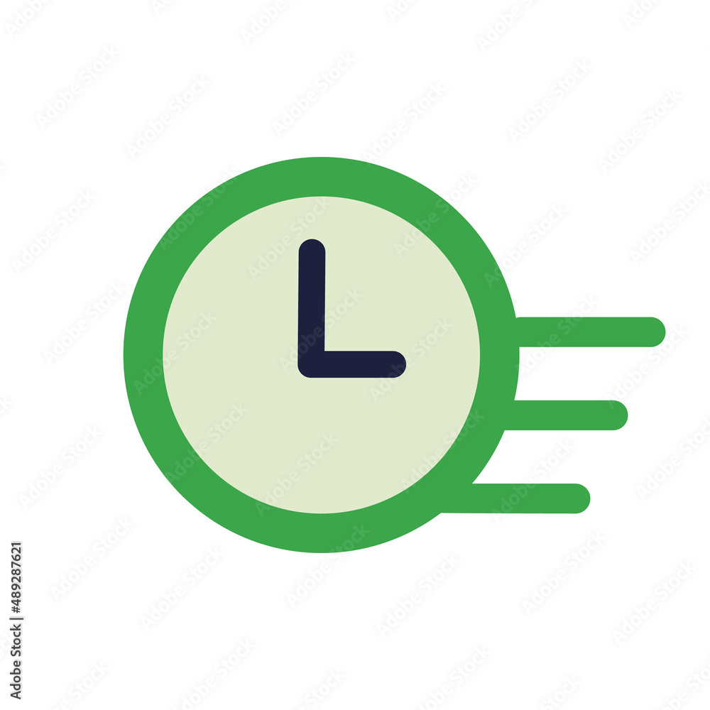 Time is moving forward. A moving clock icon. Editable vectors. Time is moving forward. A moving clock icon. Editable vectors.
