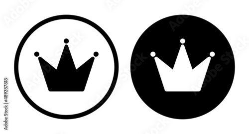A set of crown icons. Ranking icons. Editable vectors.