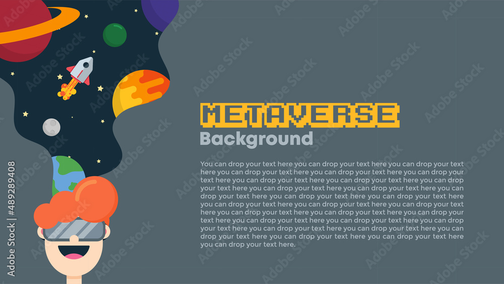 Fototapeta premium Vector of Amazing Metaverse Background. Perfect for metaverse design, metaverse template, etc.