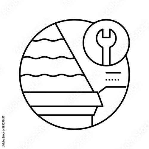 starter strips line icon vector illustration