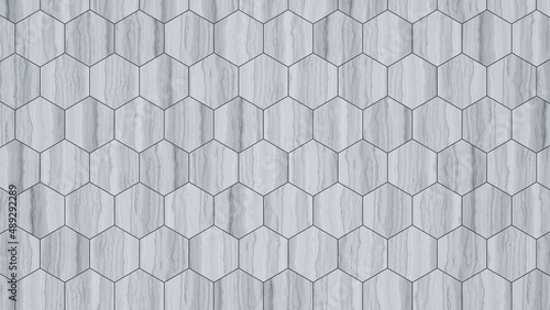 Italian marmo floor tiles design with hexagon pattern