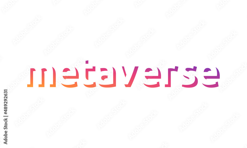 metaverse text design vector illustration.