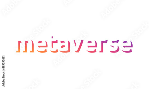metaverse text design vector illustration.