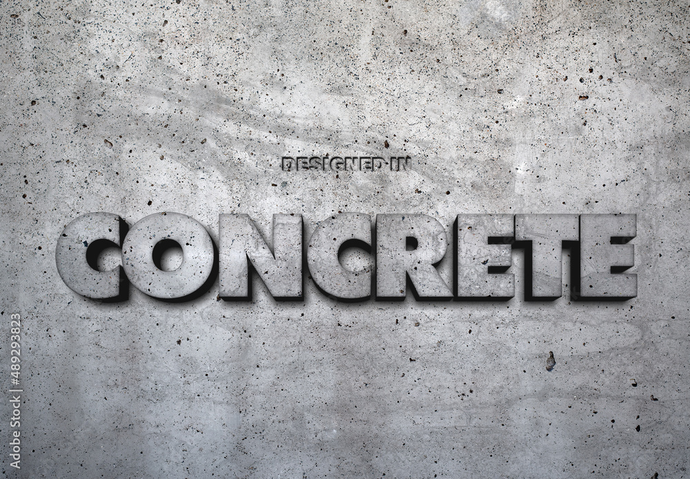 Concrete Stone Text Efffect Stock Template | Adobe Stock