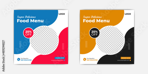 Food social media post online sale banner 