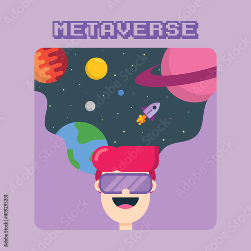 Vector of Metaverse Background. Perfect for metaverse design, metaverse template, etc.