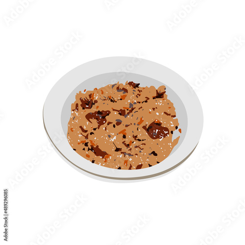 Sambal ikan roa indonesian food design vector