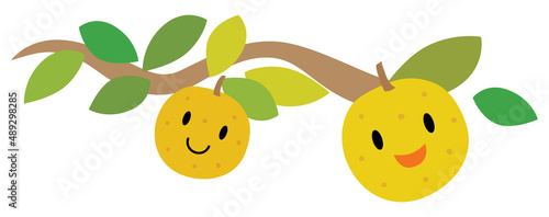 かわいい梨のキャラクター