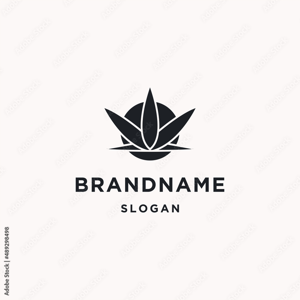 Cannabis logo icon design template 