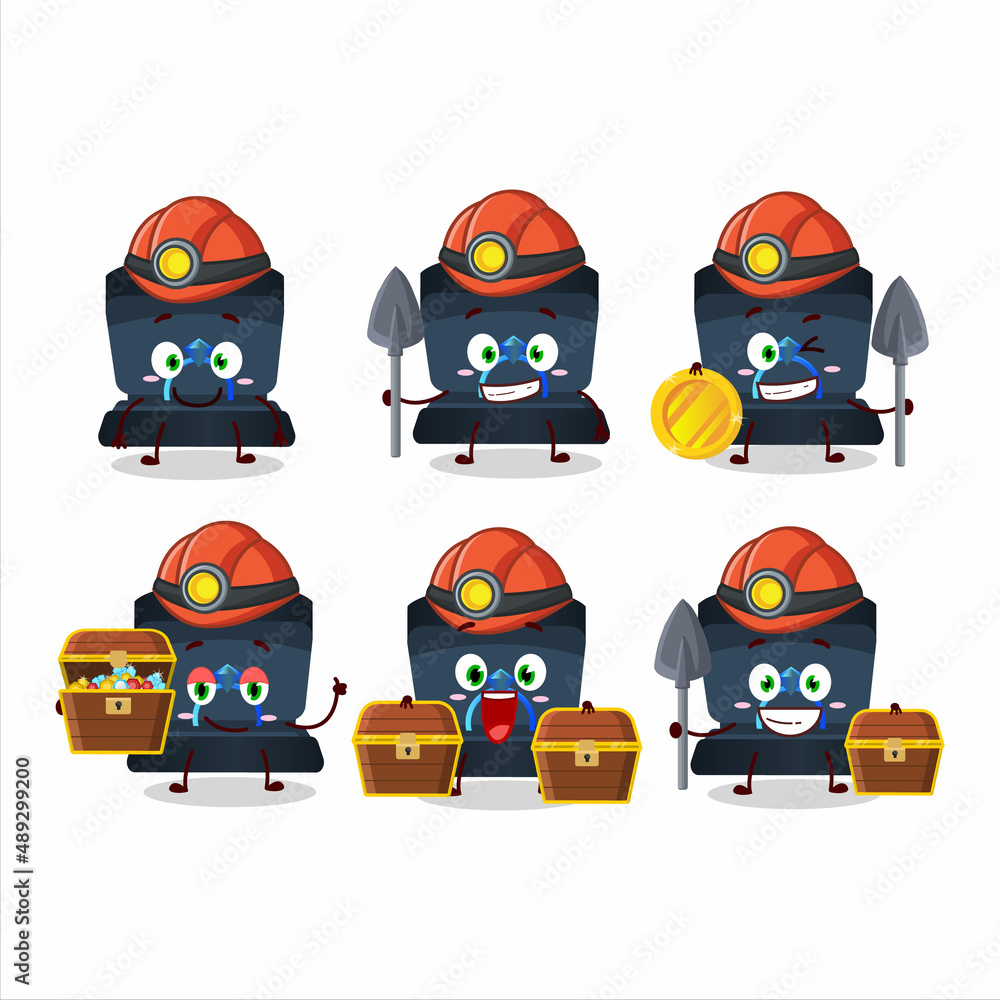 miners navy ring box cute mascot character wearing helmet miners navy ring box cute mascot character wearing helmet