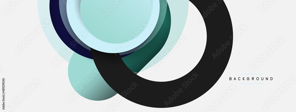 Circle and round shapes abstract background. Vector illustration for wallpaper banner background or landing page Circle and round shapes abstract background. Vector illustration for wallpaper banner background or landing page