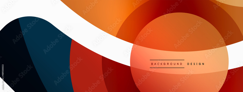 Abstract background with color geometric shapes. Beautiful minimal backdrop with round shapes circles and lines. Geometrical design. Vector illustration Abstract background with color geometric shapes. Beautiful minimal backdrop with round shapes circles and lines. Geometrical design. Vector illustration