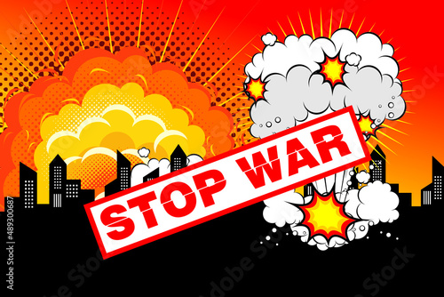 No War. Stop War. Stop violence and colonization vector illustration 