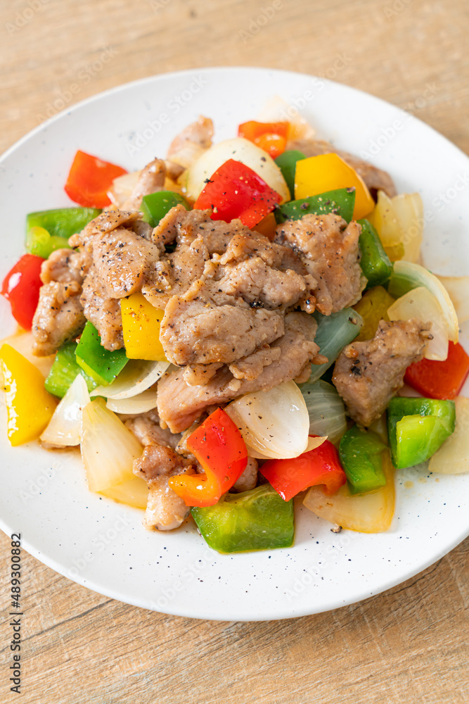 Stir Fried Pork with Black Pepper Stir Fried Pork with Black Pepper