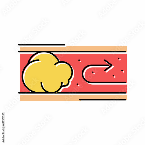 vascular occlusion color icon vector illustration