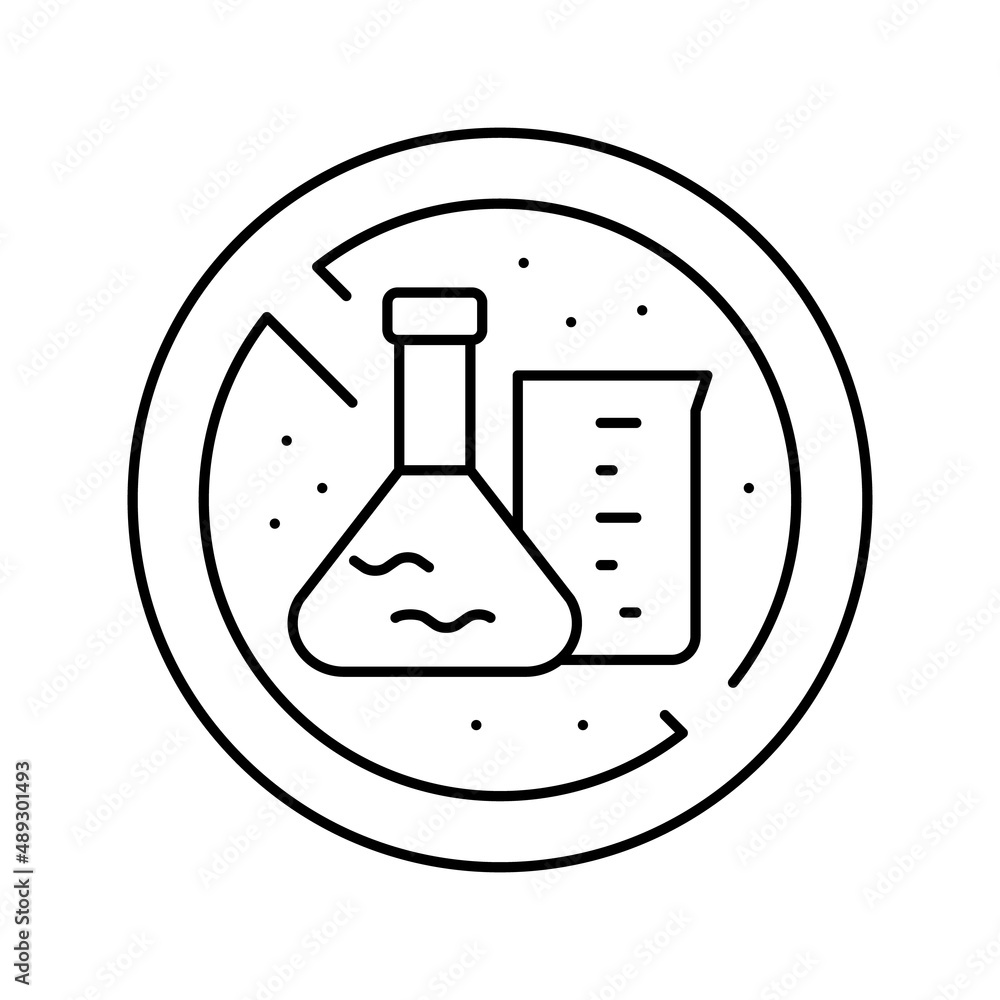 chemicals free cosmetic line icon vector illustration chemicals free cosmetic line icon vector illustration