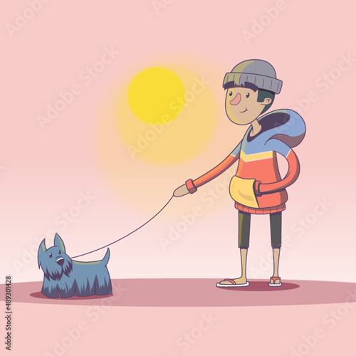 boy with a dog 