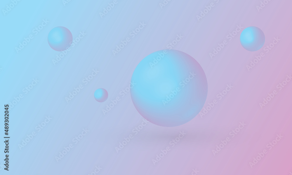 Abstract balls geometric gradient color background Abstract balls geometric gradient color background