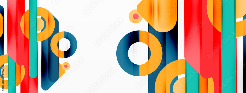 Lines geometric background. Stripes and rings composition business template for wallpaper, banner, background or landing Lines geometric background. Stripes and rings composition business template for wallpaper, banner, background or landing