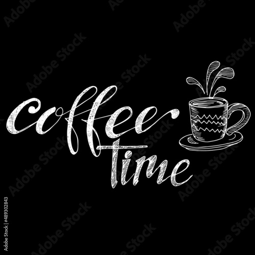 Coffee Time, doodle illustration and sketch