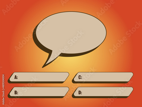 Quiz game vector illustration. Test, exam, answer, education, learning, internet, lottery. Concept for Web, Mobile, Presentations.