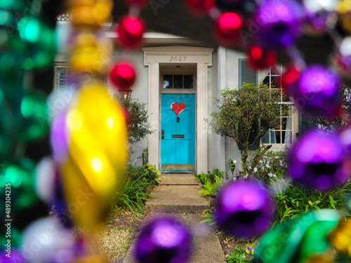 Mardi gras decorations - new orleans (garden district)