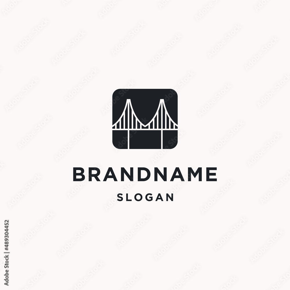 Fototapeta premium Bridge logo icon design template
