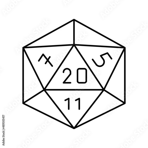 numerology geek line icon vector illustration sign