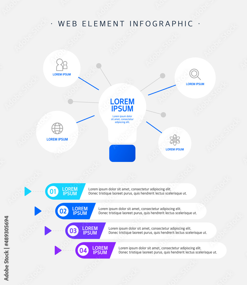 Fototapeta premium Business Web Element Infographic collection 
