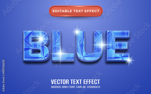 Blue editable text effect