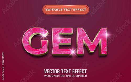 Luxury gem editable text effect