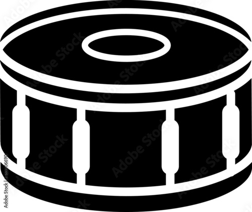  Snare drum or side drum musical instrument line art vector icon for music apps and websites.eps