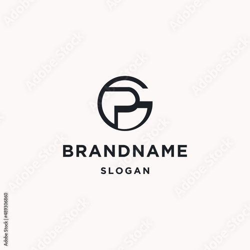 Letter gp logo icon design template 