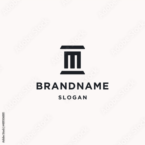 Letter m law firm logo icon design template 