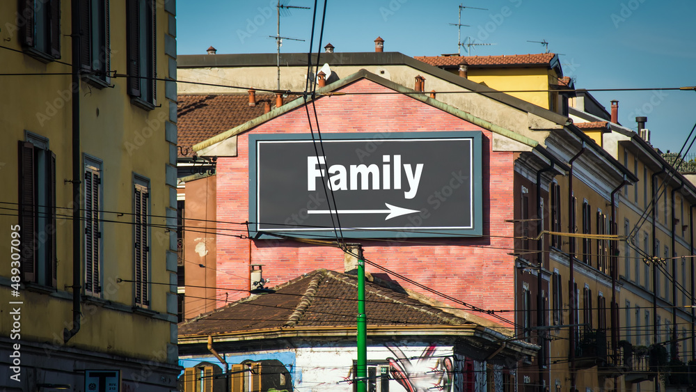 Street Sign to Family Street Sign to Family