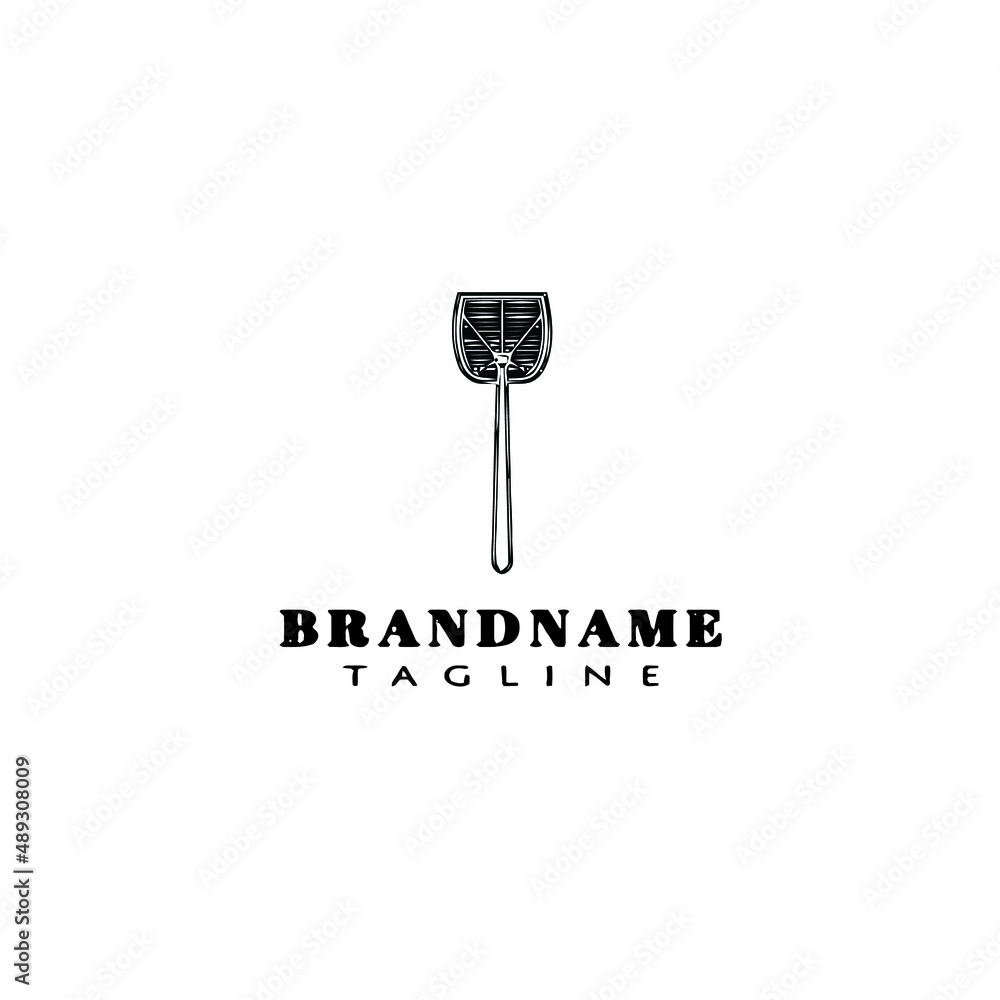 fly swatter logo cartoon icon design template black isolated vector illustration fly swatter logo cartoon icon design template black isolated vector illustration