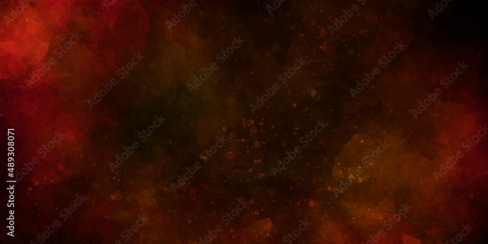 Beautiful galaxy of red color with stars. Star field in galaxy space with nebulae, abstract watercolor digital art painting for texture background Beautiful galaxy of red color with stars. Star field in galaxy space with nebulae, abstract watercolor digital art painting for texture background