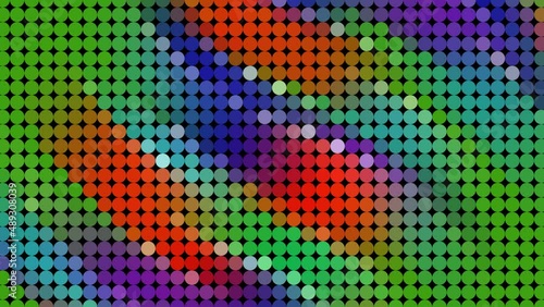 Wallpaper Mural Led dot effect pattern of abstract gradient colorful background Torontodigital.ca