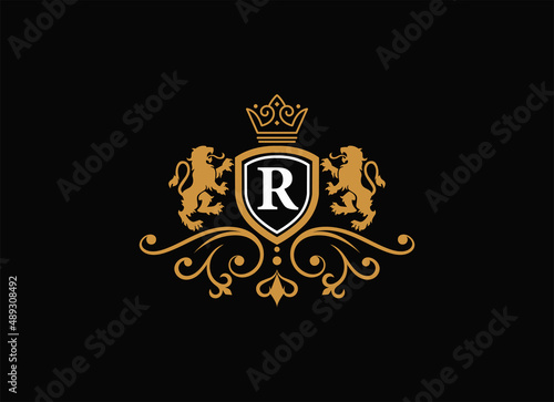 Luxury Logo template in vector for Restaurant, Royalty, Boutique, Cafe, Hotel, Heraldic, Jewelry. sophisticated luxury logo vector