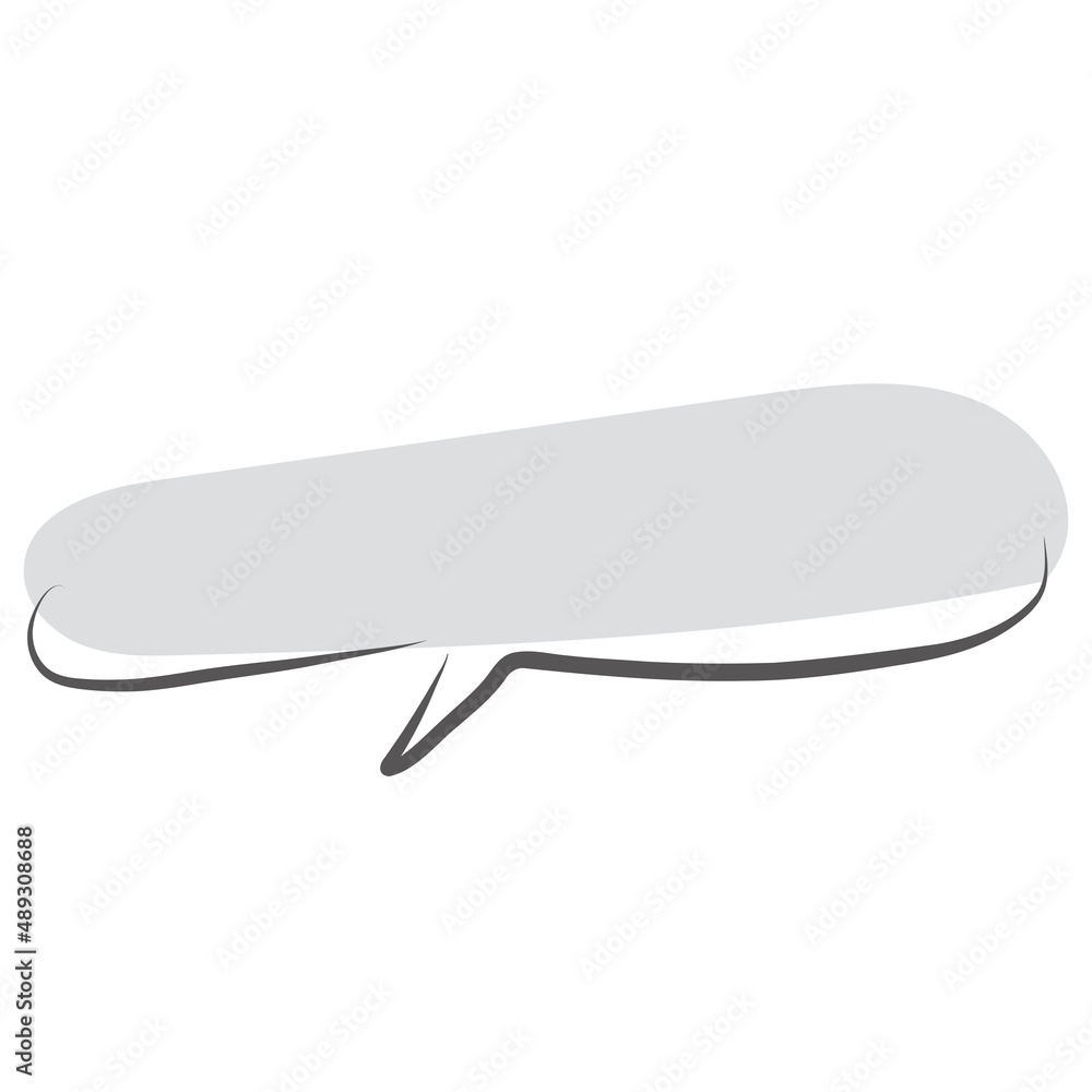 Simple handwritten speech bubble separately, pastel color, with paint Simple handwritten speech bubble separately, pastel color, with paint