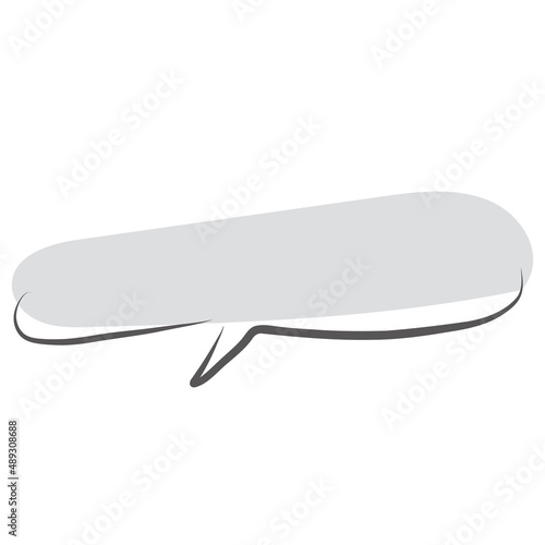 Simple handwritten speech bubble separately, pastel color, with paint