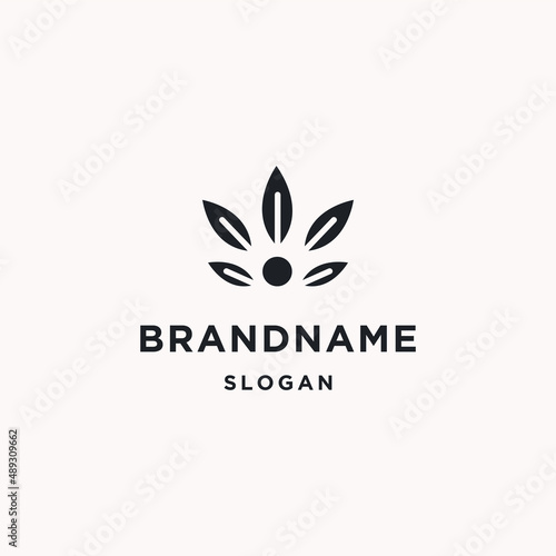 People cannabis logo icon design template 