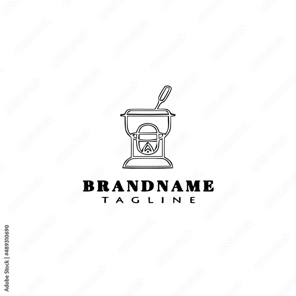 fondue logo cartoon icon design template black isolated illustration fondue logo cartoon icon design template black isolated illustration