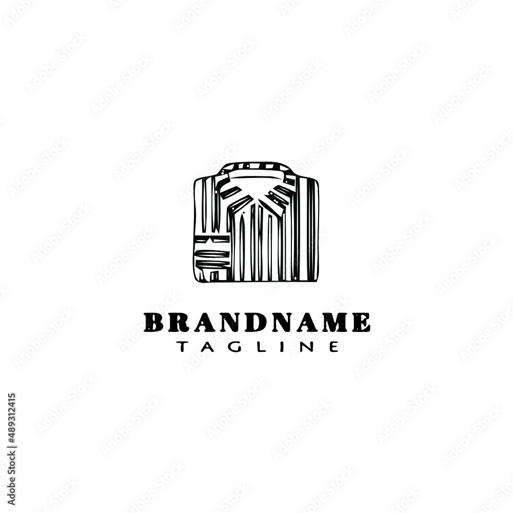 folded shirt logo cartoon icon design template black isolated vector illustration folded shirt logo cartoon icon design template black isolated vector illustration